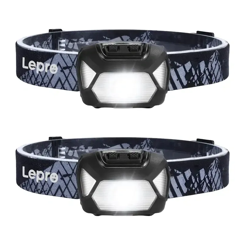 Set of 2 LEPRO 320015-2 200-lumen battery-powered headlamps